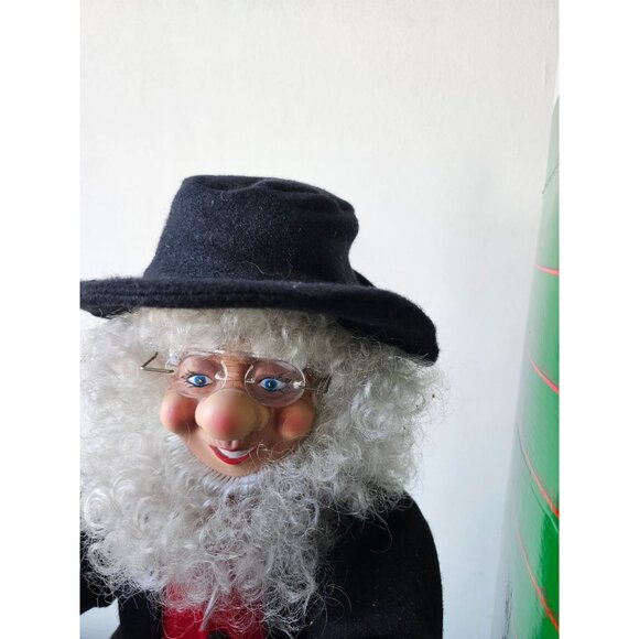 Enchanted forest scrooge vintage elf clock motionette Xmas decor 24-in - Picture 5 of 11